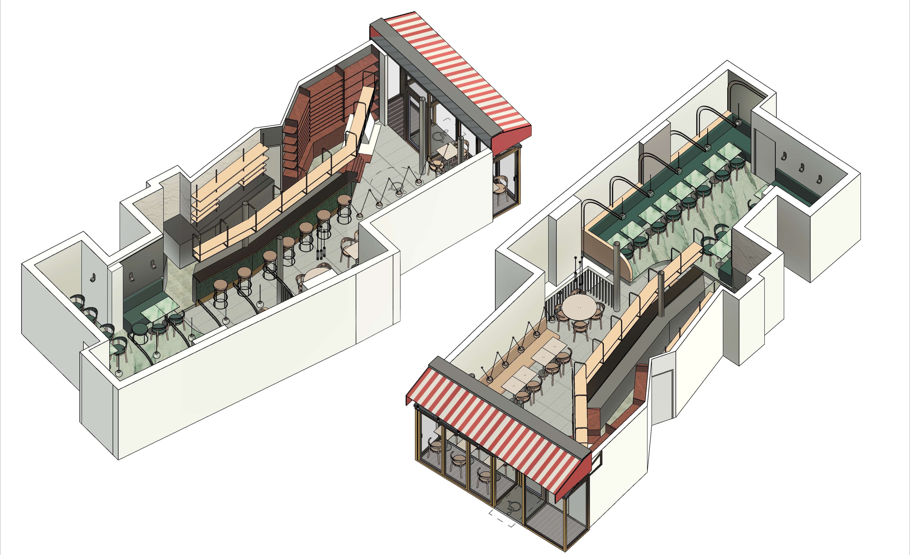 RÉNOVATION BRASSERIE — Paris 8e — plans conception, vue 16