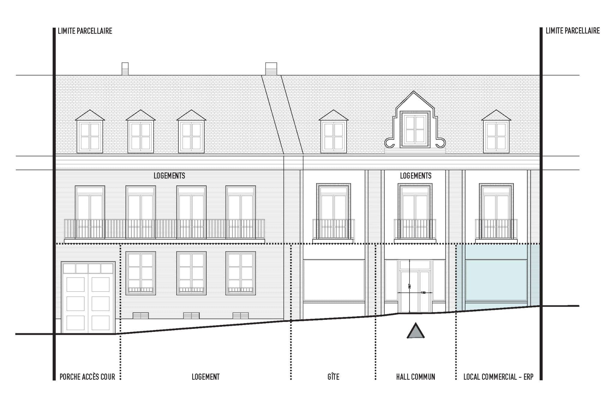 GÎTE — LOCAL COMMERCIAL — Somme — projet, vue 3