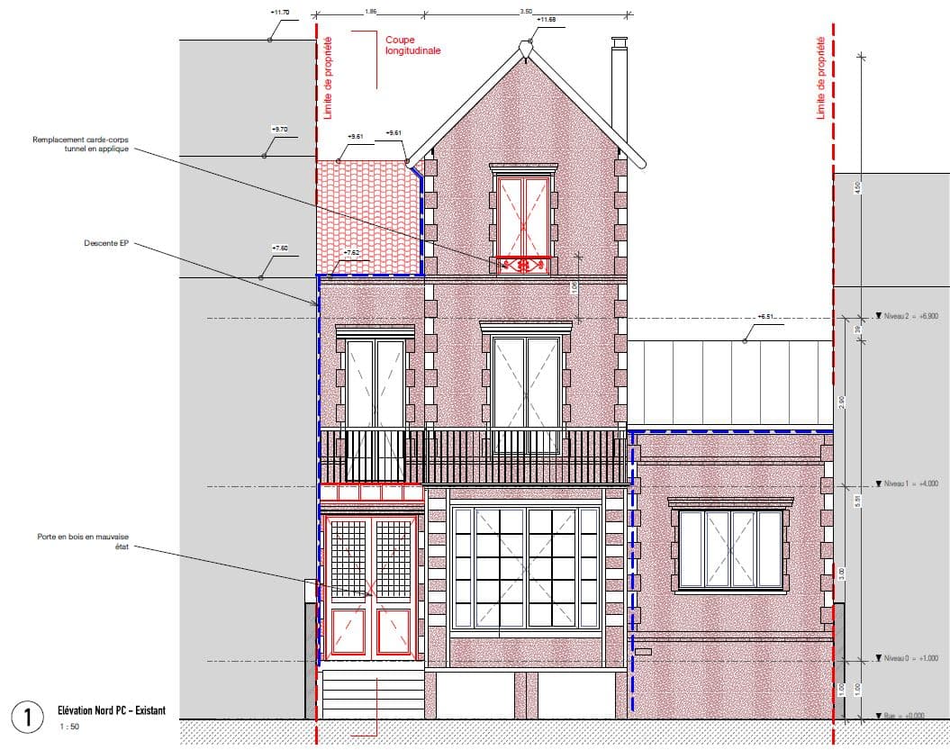SURÉLÉVATION DE MAISON — Courbevoie — plans conception, vue 16