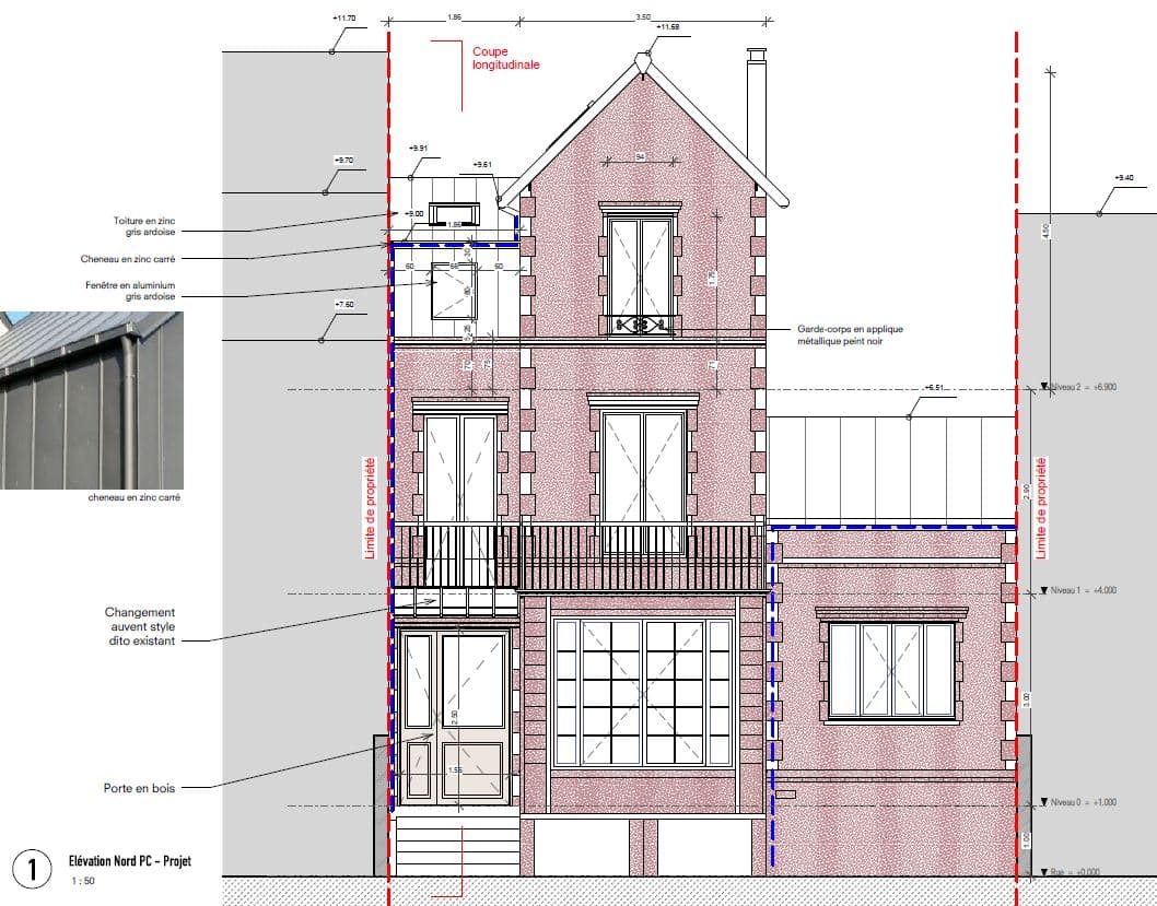 SURÉLÉVATION DE MAISON — Courbevoie — plans conception, vue 18