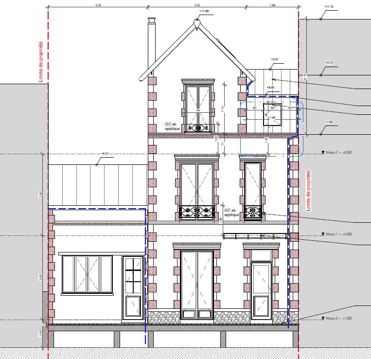 SURÉLÉVATION DE MAISON — Courbevoie — plans conception, vue 19