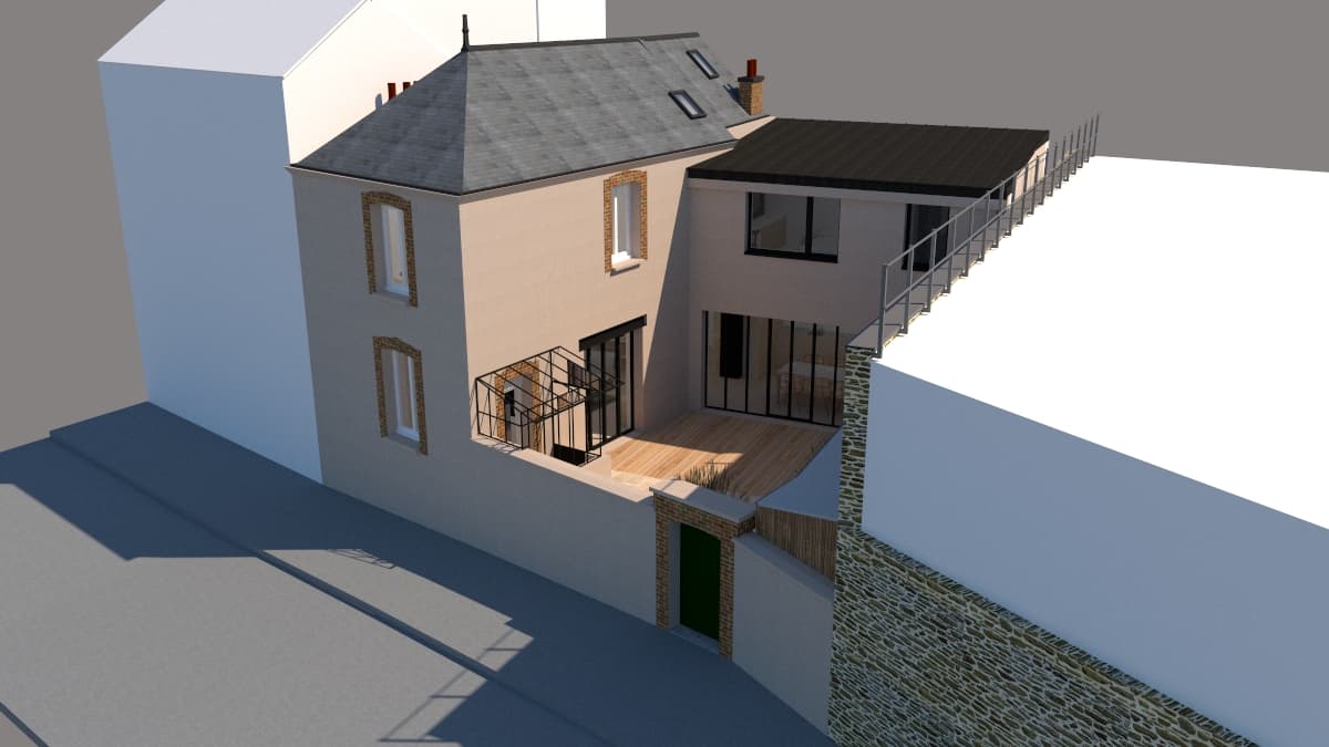 EXTENSION DE MAISON — Rennes — perspectives conception, vue 27