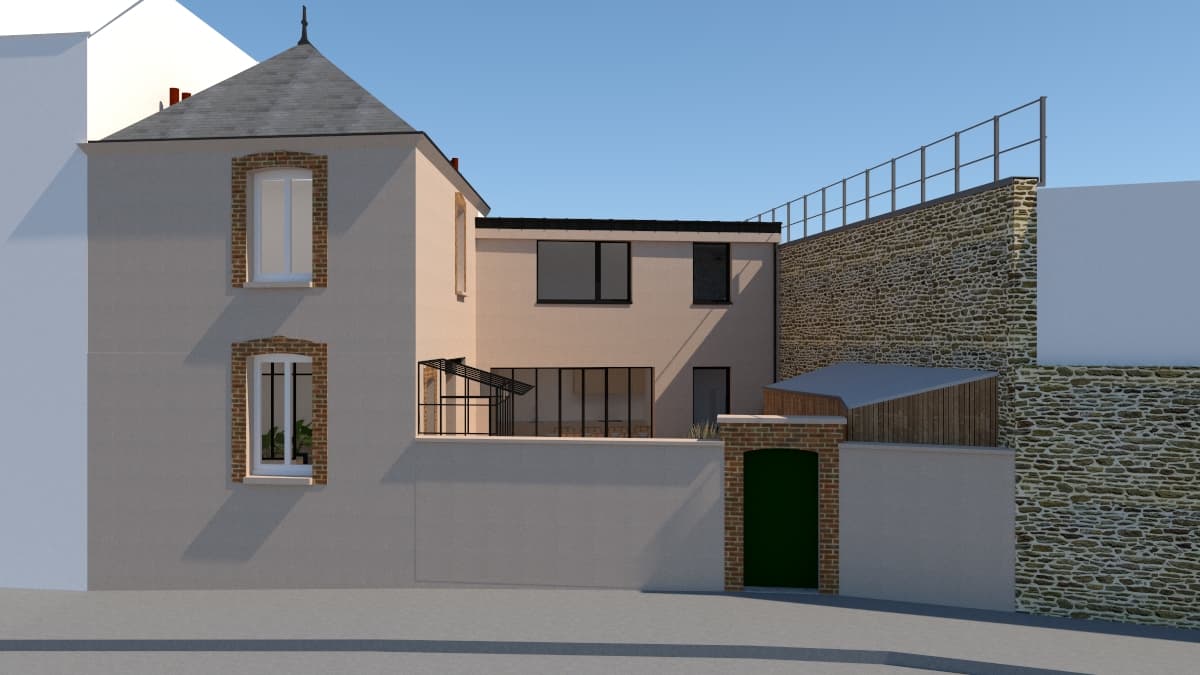 EXTENSION DE MAISON — Rennes — perspectives conception, vue 28