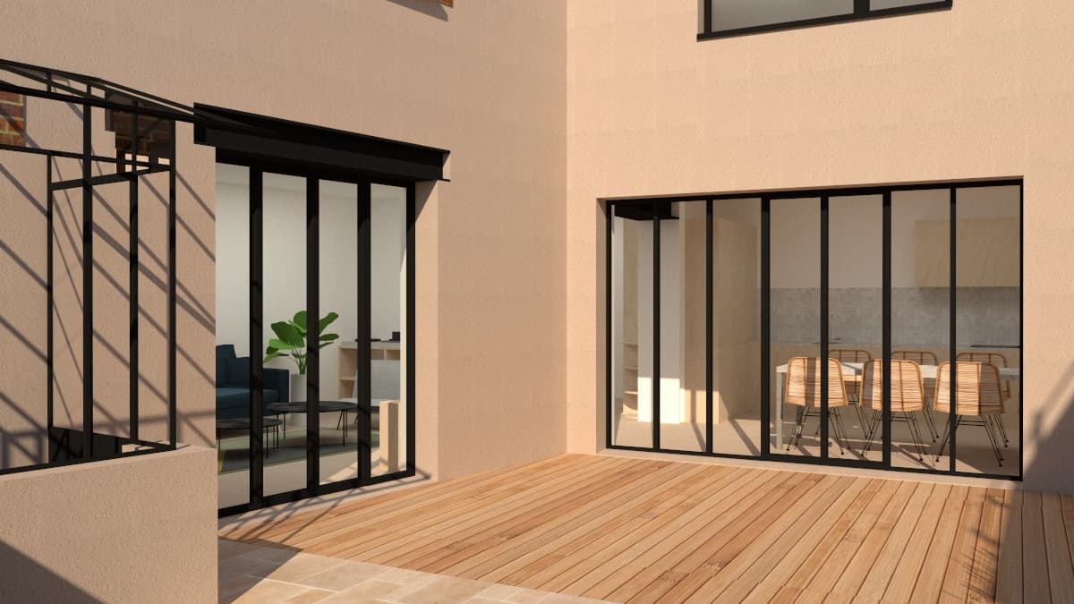 EXTENSION DE MAISON — Rennes — perspectives conception, vue 32