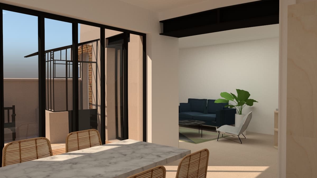 EXTENSION DE MAISON — Rennes — perspectives conception, vue 35