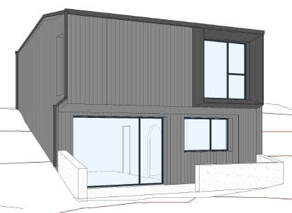 ANNEXE ET GARAGE — Plérin — projet - plans, vue 3