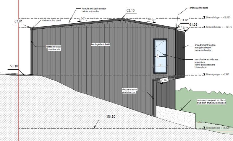 ANNEXE ET GARAGE — Plérin — projet - plans, vue 4