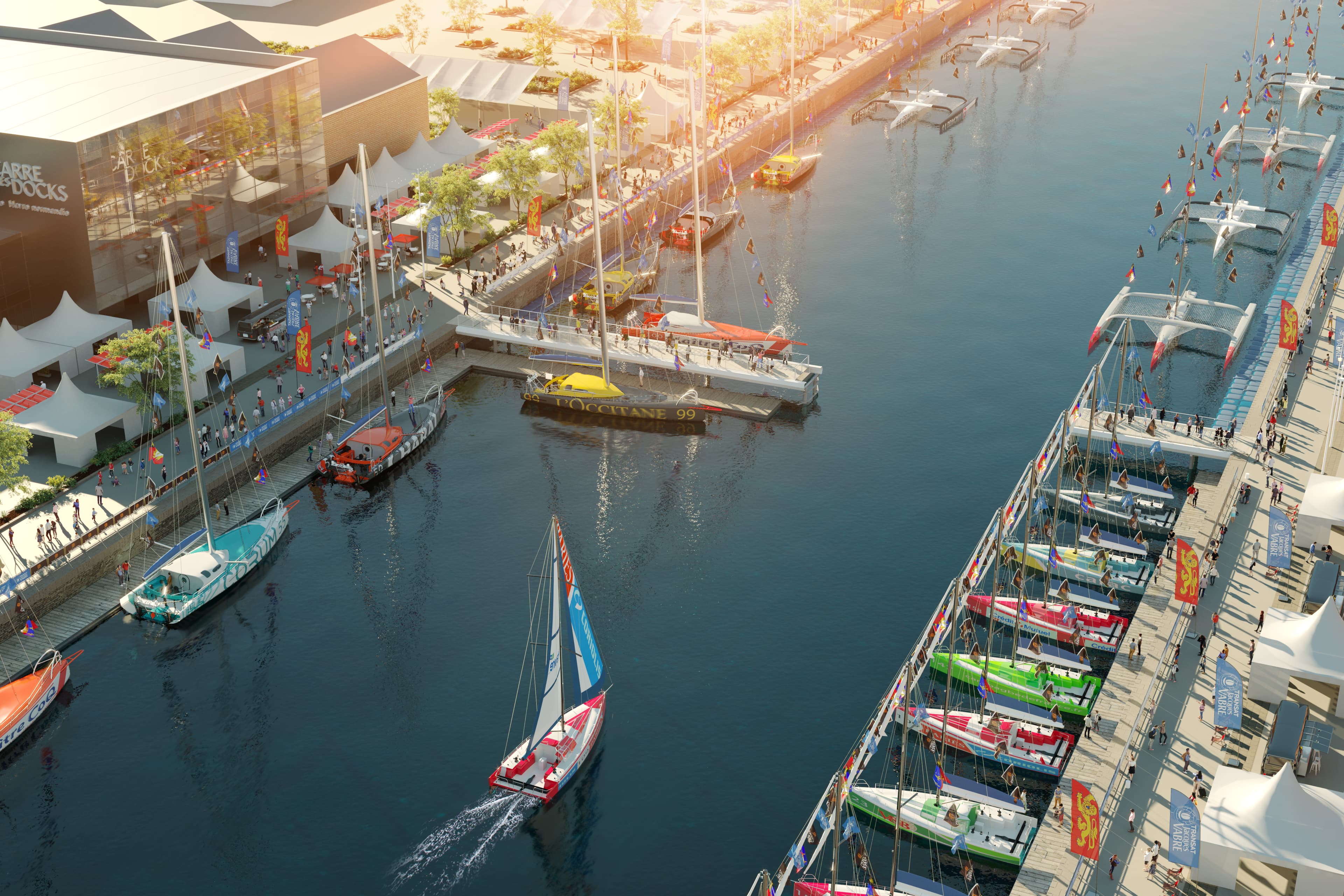 PASSERELLE PIÉTONNE — Le Havre — perspective conception, vue 1