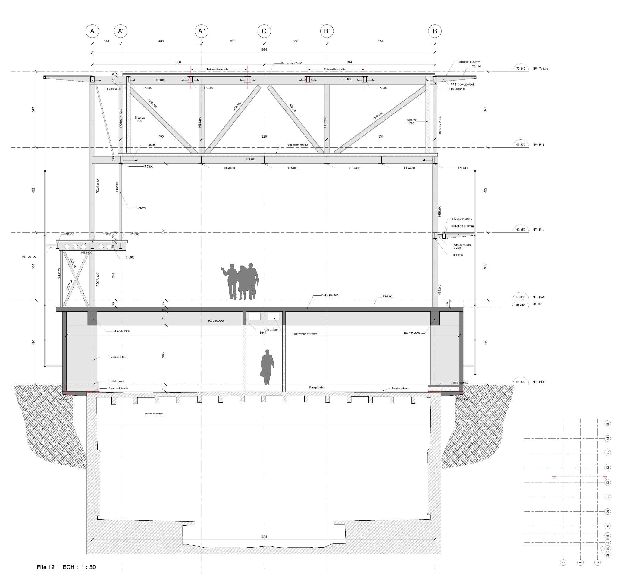 CENTRE DE MAINTENANCE RER A — projet, vue 2